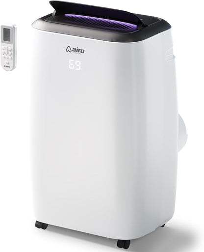 Portable Air Conditioners 10000 BTU AIRO COMFORT, AC Unit Floor Standing with Remote Control & DYI Installation Kit