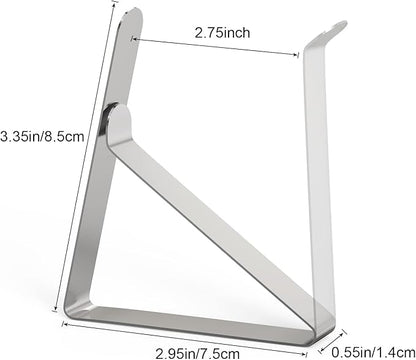 TriPole Tablecloth Clips 16 Pack Large Picnic Table Cover Clips Stainless Steel Tablecloth Clamps for Outdoor Home Kitchen Restaurant Wedding Party, Fit for 1.7”-2.75” Thick Folding Wooden Tables