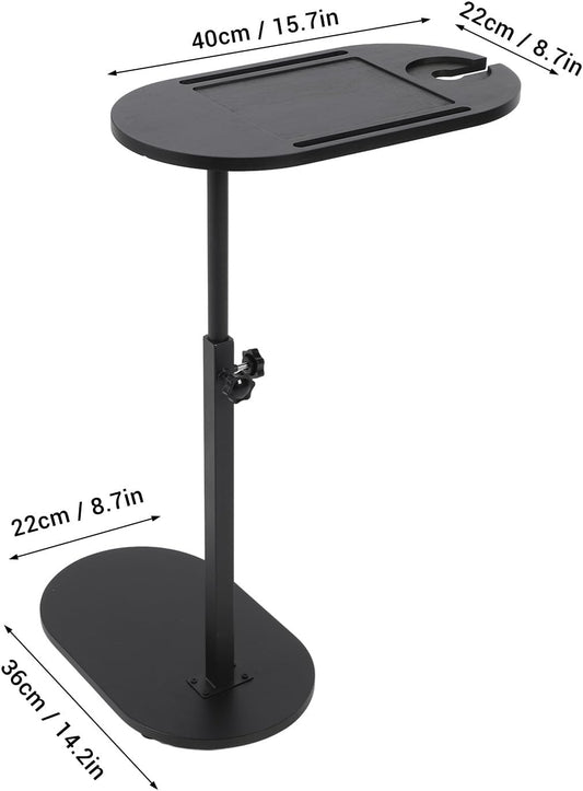 TOPINCN Small C-Shaped Side Table, Black, 40 x 22 x 32.2 Inches, Modern End Table for Living Room, Bedroom