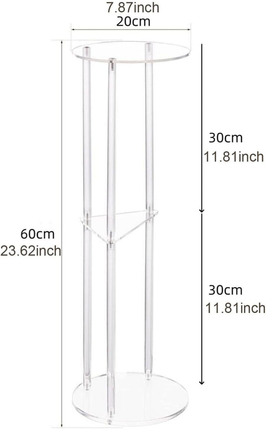 Clear Acrylic Side Table, NightStand, Modern Small Drink Side Table Furniture for Home Bedroom Bedside Living Room Hallway