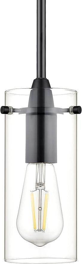Black Pendant Lights Kitchen Island - Small Clear Glass Pendant Light Fixture