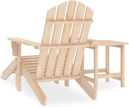 vidaXL Patio Chair, Outdoor Chair for Deck Yard Backyard, Dining Chair with Ottoman and Table, Patio Furniture, Modern Style, Solid Fir Wood
