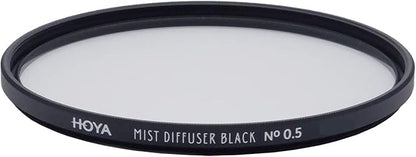 Hoya 55mm Mist Filter Black Diffuser No. 0.5 - Black Mist Filter for Camera Lenses - Soft Diffusion Effect for Portrait Photography & Cinematic Look, Reduces Contrast & Softens Wrinkles