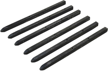 Sandbaggy Square Steel Concrete Form Stakes with Nail Holes - 5/8" Wide - Rust Resistant Coating - Removable, Reusable - Construction Grade Stakes (12 inch, 100)