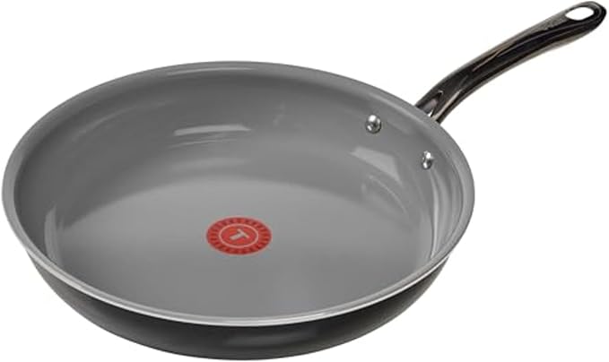 T-Fal Preserve Ceramic Non stick Frying Pan Skillet 12-inch, Oven Broiler Safe up to 350°F, Cookware, InoCeram Glide Technology, Frying Pan, Skillet Pots & Pans, Black