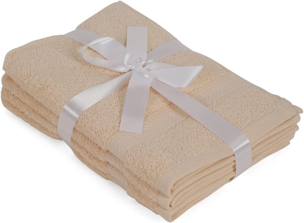 Casa Lino 4 Pack Hand Towels for Bathroom, 18"x28", 100% Cotton, Ultra Soft & Highly Absorbent, Premium Luxury Towels for Gym, Shower, Hotel, New Apartment Essentials, Linen