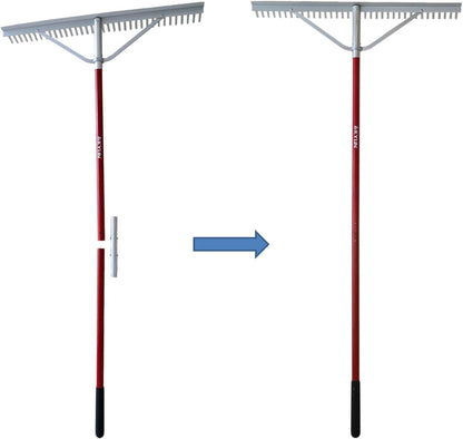 KYLIN Landscape Rake for Lawns 36Tines 36Inch with 66 Inch Extra-Long Aluminum Handle, Leaf Rake Tool for Loosening Soil, Lawn Care, Weeding Lake, Garden, Pond, Beach Landscaping