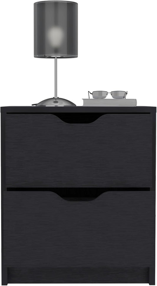 2 Drawers Nightstand, End Table, Side Table Pull Out System,for Small Spaces