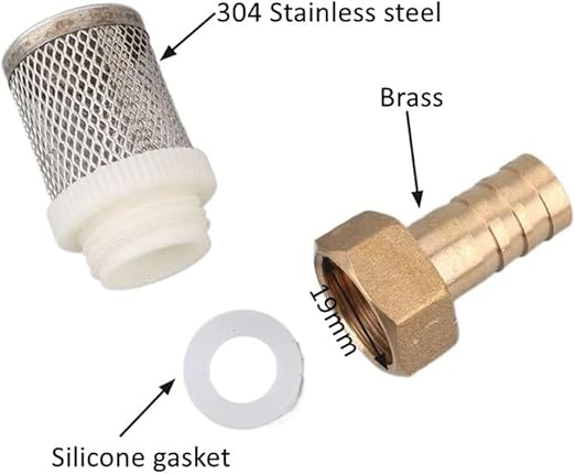 Pro-Grade Sprayer Filter Kit - 6/10/13/19mm Brass & SS Mesh for Car Detailing & Greenhouse Irrigation(16mm)
