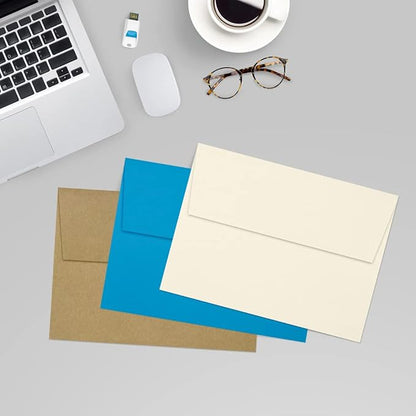 LUXPaper A7 Invitation Envelopes | Peel & Press | 5 1/4" x 7 1/4" | Natural | 80lb. Text | 30% Recycled | 250 Qty