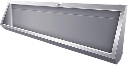 Wall-Mounted Stainless Steel Urinal Trough with Drain Pipe and Sensor, 304 Steel Commercial Multi-User Urinal, 100CM/150CM, for Schools and Construction Sites (150CM)