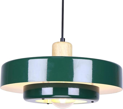 Green Pendant Light Vintage Light Fixtures, Metal Pendant Lights Kitchen Island, Modern Chandelier Pendant Light Fixture for Bedroom Hotel Dining Room Living Room Kitchen