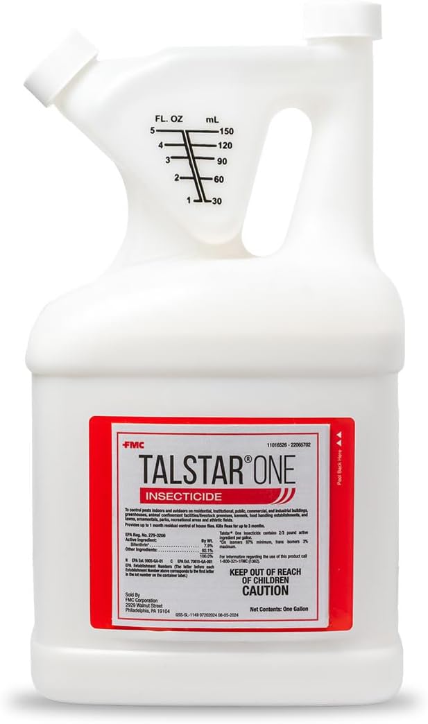 Talstar One (Bifenthrin 7.9%), Water-Based – Controls 75+ Indoor & Outdoor Pests, EPA-Approved, Yields 32–320 Gal
