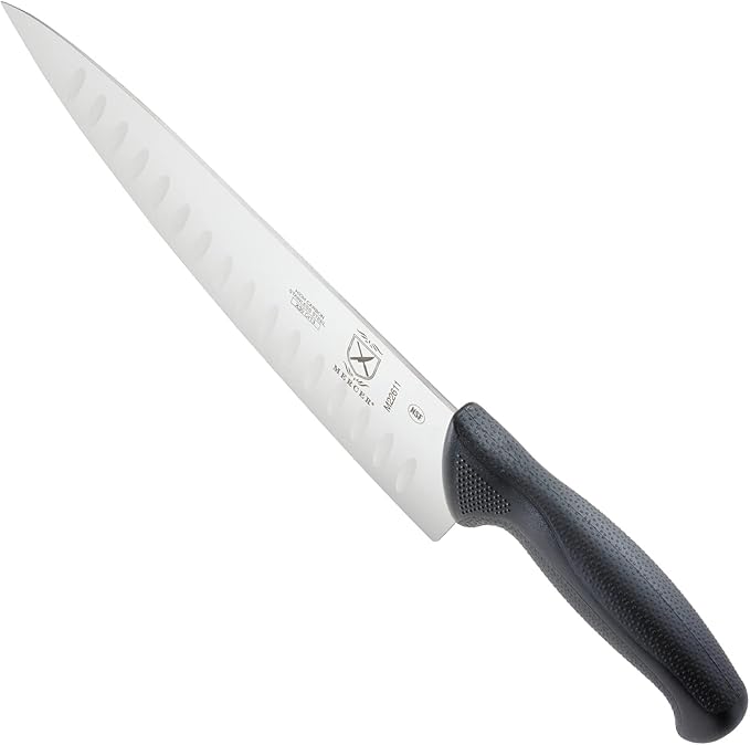 Mercer Culinary M22611 Millennia Black Handle, 10-Inch Granton Edge, Chef's Knife