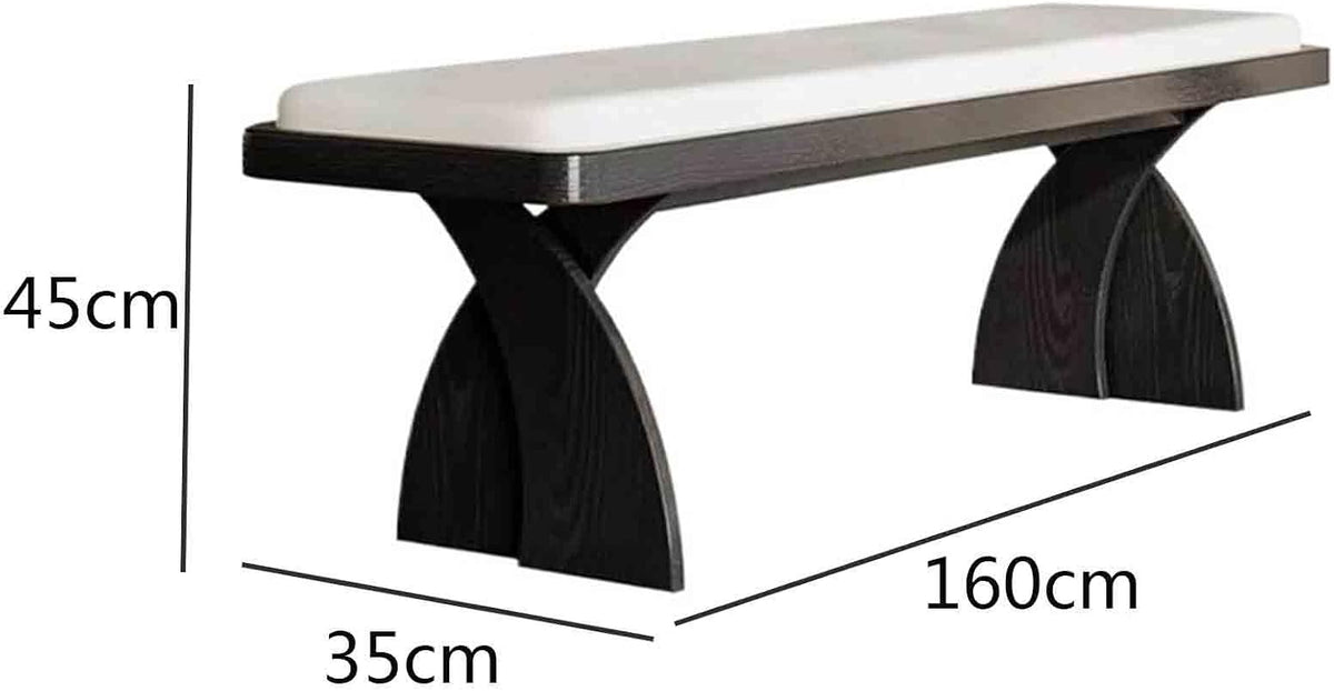 Modern Retro Wooden Long Bench at The Foot of The Bed in The Bedroom Dressing Room or Home for Changing Shoes Entryway(Large)