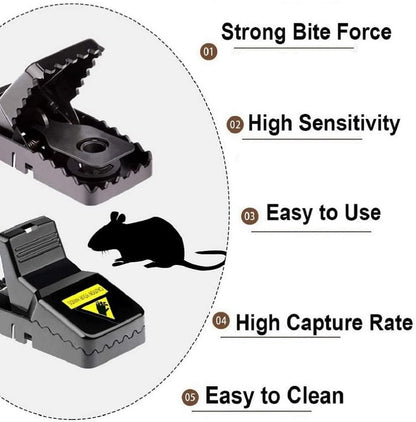 Feeke Mouse Traps, Mice Traps for House, Small Mice Trap Indoor Quick Effective Sanitary Safe Mousetrap Catcher for Family and Pet - 6 Pack, (M01-6Pack)