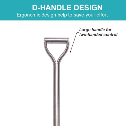 31.5 Inch Short Garden Shovel for Digging in The Yard, Round Point D Handle Shovel, All Stainless Steel Made