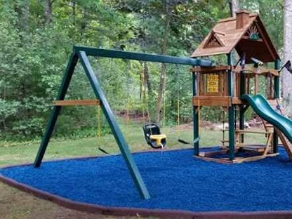 Playsafer 4' Flexible Interlocking Rubber Edging for Playgrounds (1 Pack, Terra Cotta)