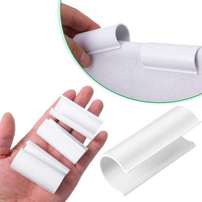 Jetec 128 Pieces PVC Pipe Clips Covers 2.4 Inches Long Greenhouse Clamps for Netting for Greenhouses Garden Shelters Bird Protection(For 1/2 Inch PVC Pipe,White)