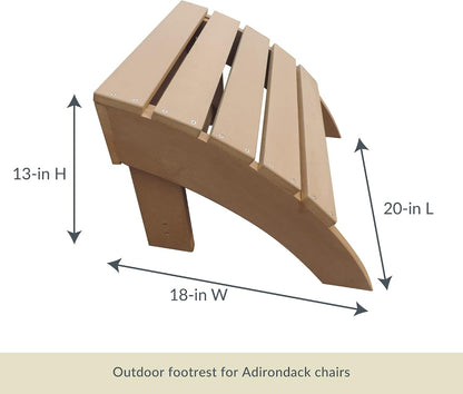 Island Retreat Ez-Care Tek-Wood™ Adirondack Ottoman - Teak
