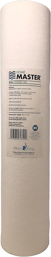 Home Master CsetBB2SmgCC Whole House Replacement Filter Set, 4-layer Sediment 25 to 1 micron, Heavy Duty Up-flow KDF85 Catalytic Carbon, 2 orings & grease