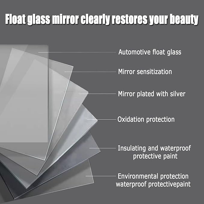 Bathroom Mirror with LED Lights, Backlit Illuminated Bathroom Mirror Wall Mounted Multifunction Vanity Mirror with 3 LED Light Color Dimmable and Demister Pad,(A,H40*W60CM/H15.7*W23.6IN)