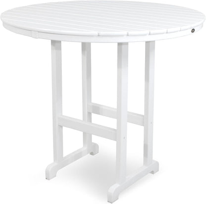 Trex Outdoor Furniture TXRBT248CW Monterey Bay Round Bar Table, 48-Inch, Classic White
