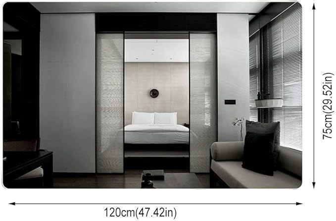 Wall Mirror Modern LED Bathroom Mirror with Defogging Backlit Bathroom Mirrors with Light and Touch Sensor Switch Demister Pad (Color : D Size : 50CMx70CM) (B 75CMx120CM)