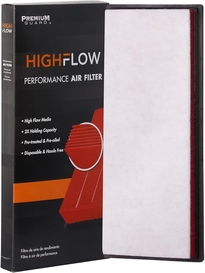 HIGHFLOW High Performance, Pre-Oiled Disposable Engine Air Filter PA99479X | Fits 2018-2025 Chevrolet Express 2500, 2021-2025 Express 3500, 2021-2025 GMC Savana 3500, 2018-2025 Savana 2500