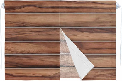 Western Barn Door Magnetic Double Layer Car Window Shades,Side Window Curtains for Blackout/Breathable Mesh View,Country Farmhouses Wooden Grain Brown Heat Protection Privacy Sun Shades 26x20in 1pcs