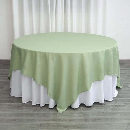 Efavormart 90" Sage Green Wholesale Linens Polyester Square Linen Tablecloth for Kitchen Dining Catering Wedding Birthday Party Events