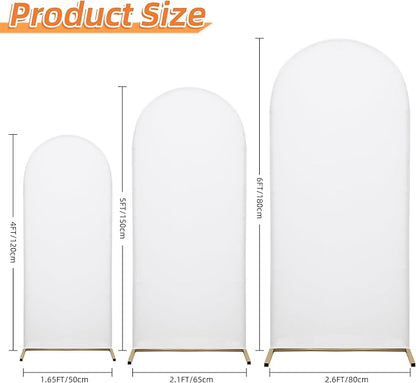 Wedding Arch Cover 5FT Arch Backdrop Cover Spandex Fitted Arch Cover for Round Top Chiara Backdrop Stand Covers for Wedding Birthday Party Baby Shower Banquet Ceremony Decoration