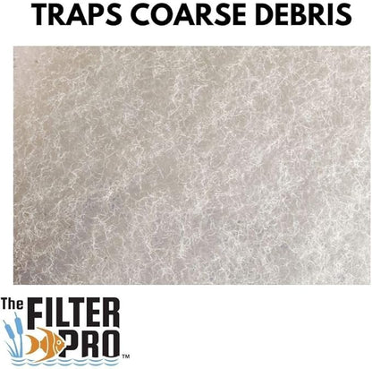 Cut Replacement Skimmer Mat Beige Coarse Filter Media to Fit Popular Brands, Made in USA (14" x 18" x 1.25" Thick - 3 Pack)