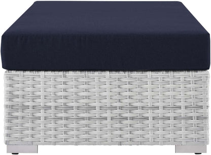 Modway EEI-4308-LGR-NAV Ottoman, Light Gray Navy