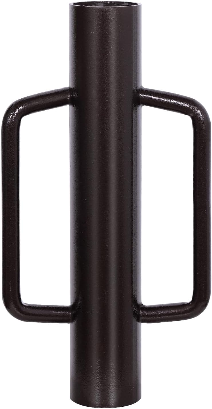 Urban Deco Fence Post Driver with Handle Steel Head Fence Post Driver 16.8 Inch T Post Driver/Rammer Brown Hand Heavy Duty Post Pounder