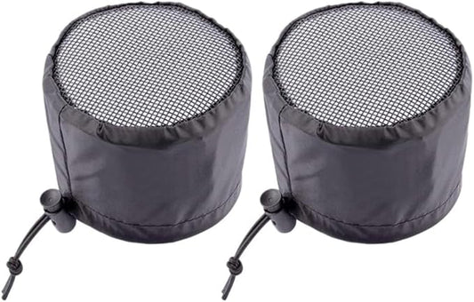 FABULETTA 2Pcs Grow Tent Vent Cover Set 4in 6in 8in Waterproof Oxford Cloth Mesh Duct Filter with Elastic Band and Fixed Buckle for Plant Greenhouse Airflow Dust and Pest Control(8in)