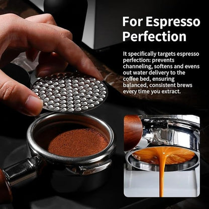 watchget 53mm Espresso Puck Screen Reusable Mesh Coffee Filter 0.8mm Thickness Puck Screen Stainless Steel Lower Shower Screen for 54mm Protafilter Basket