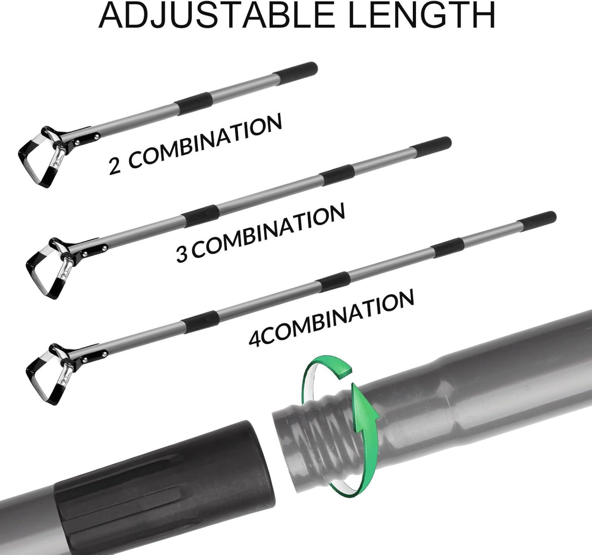 Walensee Action Hoe for Weeding Stirrup Hoe Tools for Garden Hula-Ho with Adjustable 36-66 Inch Scuffle Loop Hoe Gardening Weeder Cultivator Durable Handle Weeding Rake with Cushioned Grip