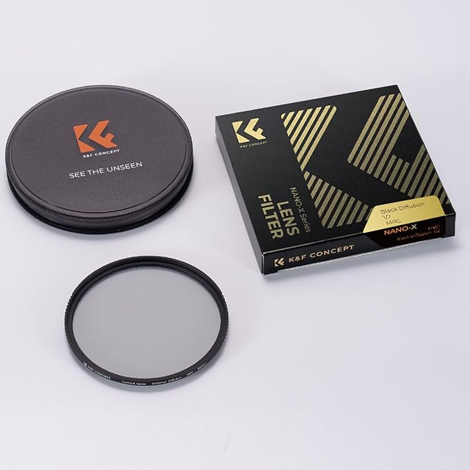 K&F CONCEPT 49mm Black Diffusion 1/2 Filter Mist Cinematic Effect Lens Filter with 28 Multi-Layer Coatings Waterproof/Scratch Resistant for Video/Vlog/Portrait Photography (Nano-X Series)