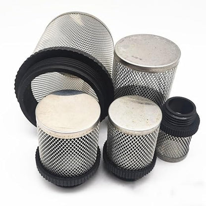 Heavy-Duty Plastic Strainer 1/2 3/4 - Male Inline Filter with Mesh Net for Pond Pumps & Greenhouse Watering(4")