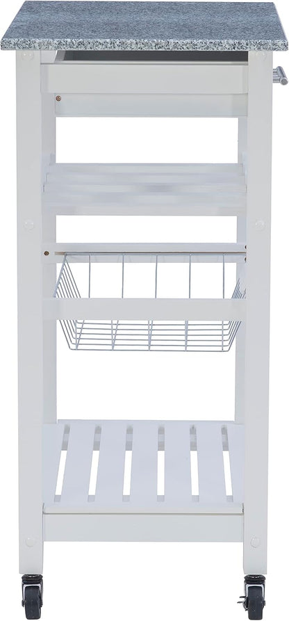Linon Kitchen Island, White, 22.88 x 15.75 x 33.88