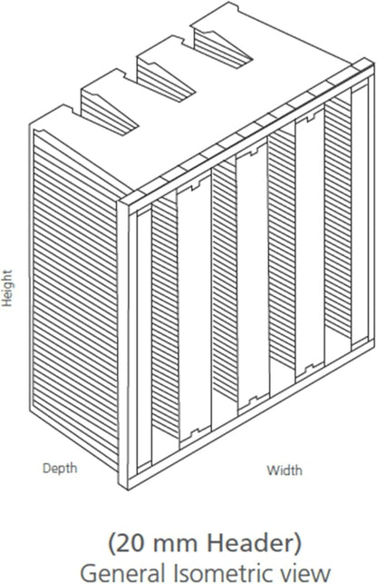 V-Bank Carbon Air Filter 12x24x12 (4V) MERV 14 – Activated Carbon Pleated HVAC Filter – VOC, Odor & Gas Removal – ABS Frame – High-Efficiency Commercial & Industrial Filtration – Pack of 2