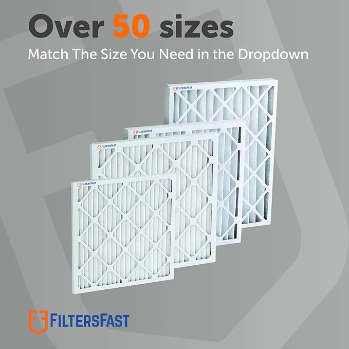 Filters Fast 9x11x1 Air Filter MERV 11, 1" AC Furnace Air Filters, Made in the USA, Actual Size: 9x11x0.75, 6 Pack