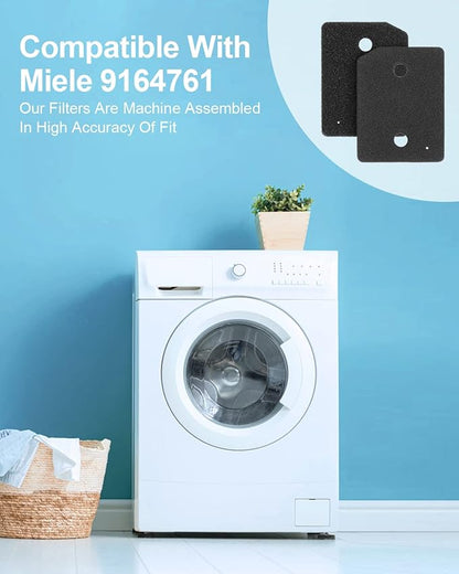 9164761 Foam Filter Replacement for All Miele T1 Heat Pump Tumble Dryers TMB540WP TKS850WP TKG840WP TKS650WP TKB150WP TKG450WP TCJ680WP TCE520WP Parts (3)