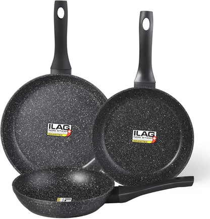 Non Stick Frying Pans,Healthy Stone Cookware,Deep Frying Pan Skillet,Omelette Pan,Nonstick Cooking Egg Pans，PFOA-free Non Toxic Frying Pan (11 Inch)