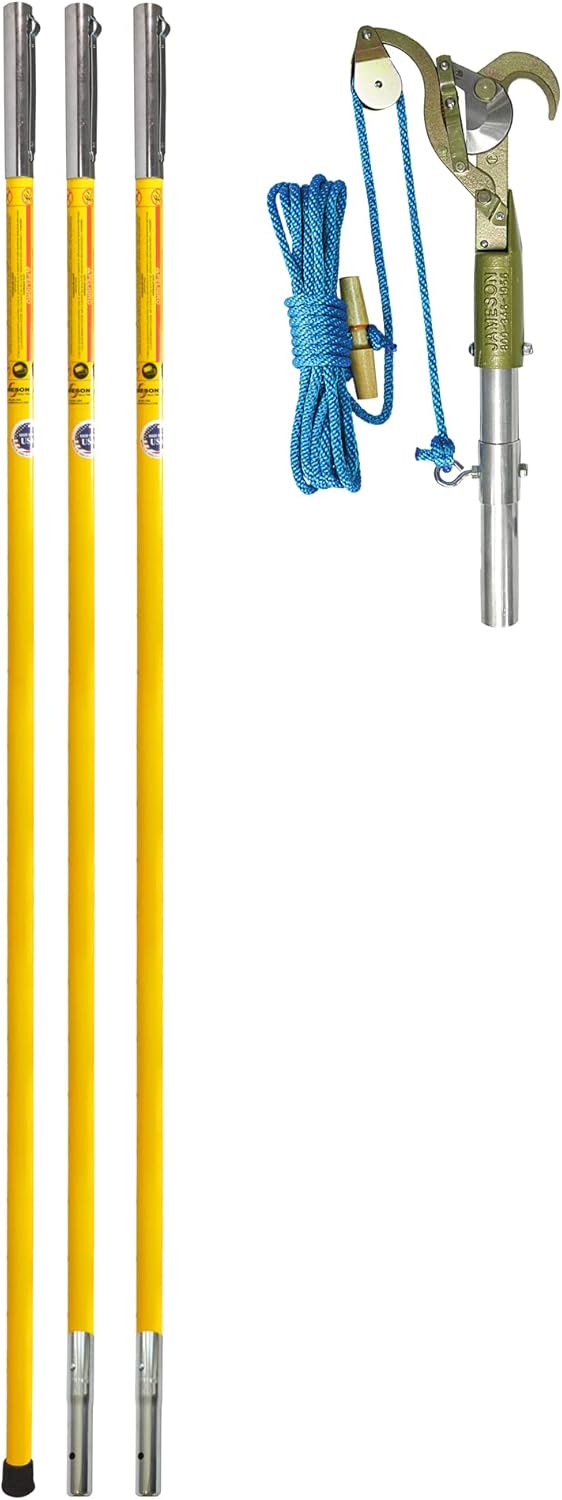 Tree Pruner FG-14K with Three 6' Hollow FG Series Poles (18' Total Reach)