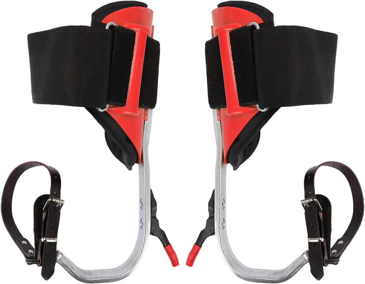 Tree Climbing Spikes Kit Aluminum Alloy Adjustable Tree Climbing Equipment with Anti Slip Pedal for Gardening Fruit Picking