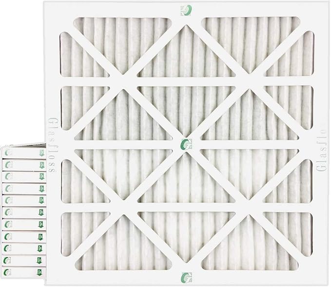 Glasfloss ZL 18x18x1 MERV 13 (FPR 10) Air Filters for AC and Furnace. Case of 12. Actual Size: 17-1/2 x 17-1/2 x 7/8