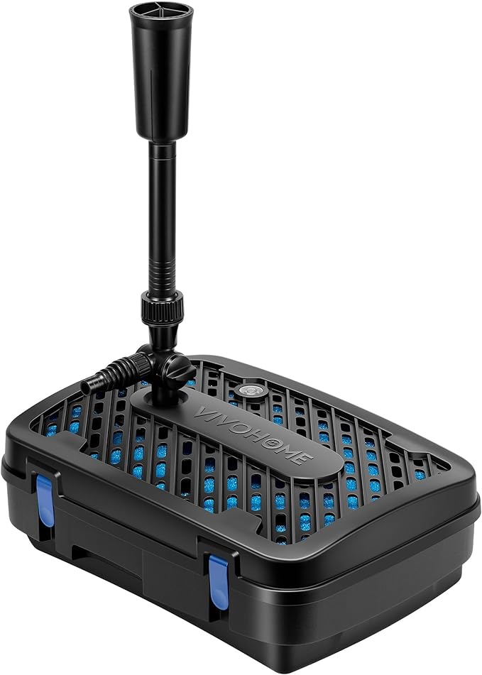 VIVOHOME All-in-One Pond Filter Fountain System Kits, 790 GPH Submersible Water Pump for Ponds up to 1320 Gallons