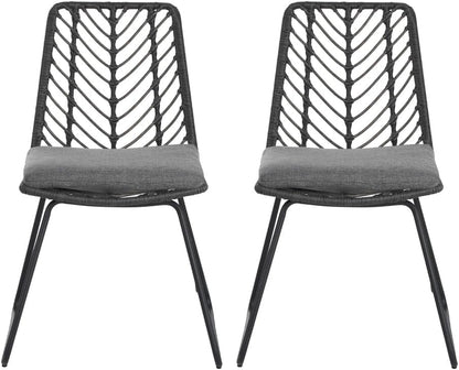 Saiveina Deja Chair,2PCS with 2 Cushions,Gray